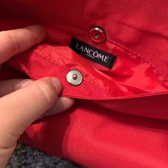 Lancome Red Clutch Bag Floral Embellished Evening Party Purse - Picture 3 of 5